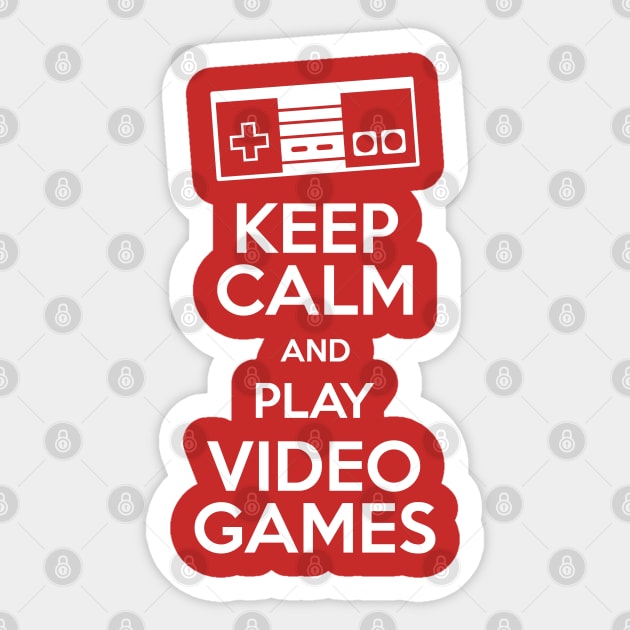 keep Calm and play videogames Sticker by RetroFreak